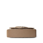 CHANEL Handbag Classic flap / Beige 22A Dark Beige Caviar Quilted Classic Flap Medium Light Gold Hardware - Redeluxe