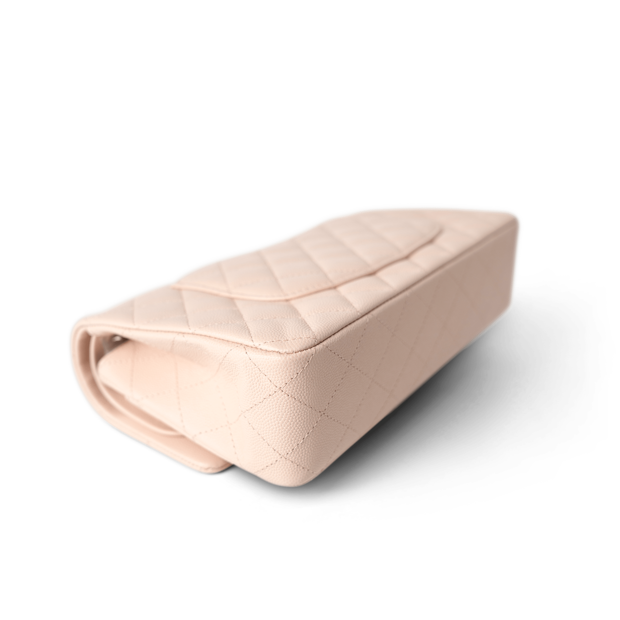 CHANEL Handbag Classic Flap / Beige 22c Beige Caviar Quilted Classic Flap Medium Light Gold Hardware - Redeluxe