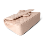 CHANEL Handbag Classic Flap / Beige 22c Beige Caviar Quilted Classic Flap Medium Light Gold Hardware - Redeluxe