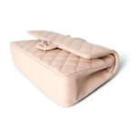 CHANEL Handbag Classic Flap / Beige 22c Beige Caviar Quilted Classic Flap Medium Light Gold Hardware - Redeluxe