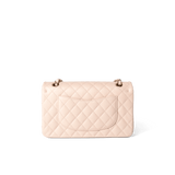 CHANEL Handbag Classic Flap / Beige 22c Beige Caviar Quilted Classic Flap Medium Light Gold Hardware - Redeluxe