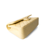 CHANEL Handbag Classic flap / Yellow 21C Yellow Lambskin Quilted Classic Flap Small Light Gold Hardware - Redeluxe
