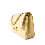 CHANEL Handbag Classic flap / Yellow 21C Yellow Lambskin Quilted Classic Flap Small Light Gold Hardware - Redeluxe