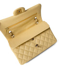 CHANEL Handbag Classic flap / Yellow 21C Yellow Lambskin Quilted Classic Flap Small Light Gold Hardware - Redeluxe