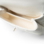 CHANEL Handbag Coco handle / White 21A White Caviar Quilted Coco Handle Small Light Gold Hardware - Redeluxe