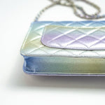 CHANEL Handbag Gradient 21K Gradient Metallic Rainbow Calfskin Quilted Wallet on Chain (WOC) - Redeluxe