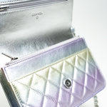CHANEL Handbag Gradient 21K Gradient Metallic Rainbow Calfskin Quilted Wallet on Chain (WOC) - Redeluxe