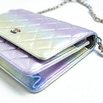 CHANEL Handbag Gradient 21K Gradient Metallic Rainbow Calfskin Quilted Wallet on Chain (WOC) - Redeluxe