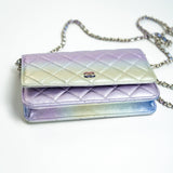 CHANEL Handbag Gradient 21K Gradient Metallic Rainbow Calfskin Quilted Wallet on Chain (WOC) - Redeluxe