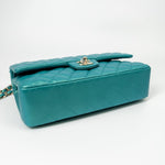 CHANEL Handbag Green 21S Iridescent Green Lambskin Quilted Classic Flap Medium LGHW - Redeluxe