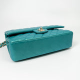 CHANEL Handbag Green 21S Iridescent Green Lambskin Quilted Classic Flap Medium LGHW - Redeluxe