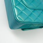 CHANEL Handbag Green 21S Iridescent Green Lambskin Quilted Classic Flap Medium LGHW - Redeluxe
