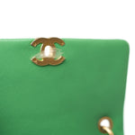 CHANEL Handbag Green Mini Green Lambskin Quilted Entwined Single Flap Antique Gold Hardware - Redeluxe