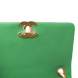 CHANEL Handbag Green Mini Green Lambskin Quilted Entwined Single Flap Antique Gold Hardware - Redeluxe