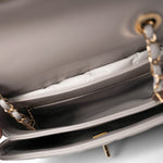 CHANEL Handbag Grey 22B Grey Lambskin Quilted Trendy CC Small Light Gold Hardware - Redeluxe