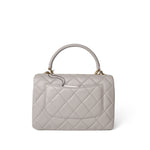 CHANEL Handbag Grey 22B Grey Lambskin Quilted Trendy CC Small Light Gold Hardware - Redeluxe