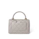 CHANEL Handbag Grey 22B Grey Lambskin Quilted Trendy CC Small Light Gold Hardware - Redeluxe