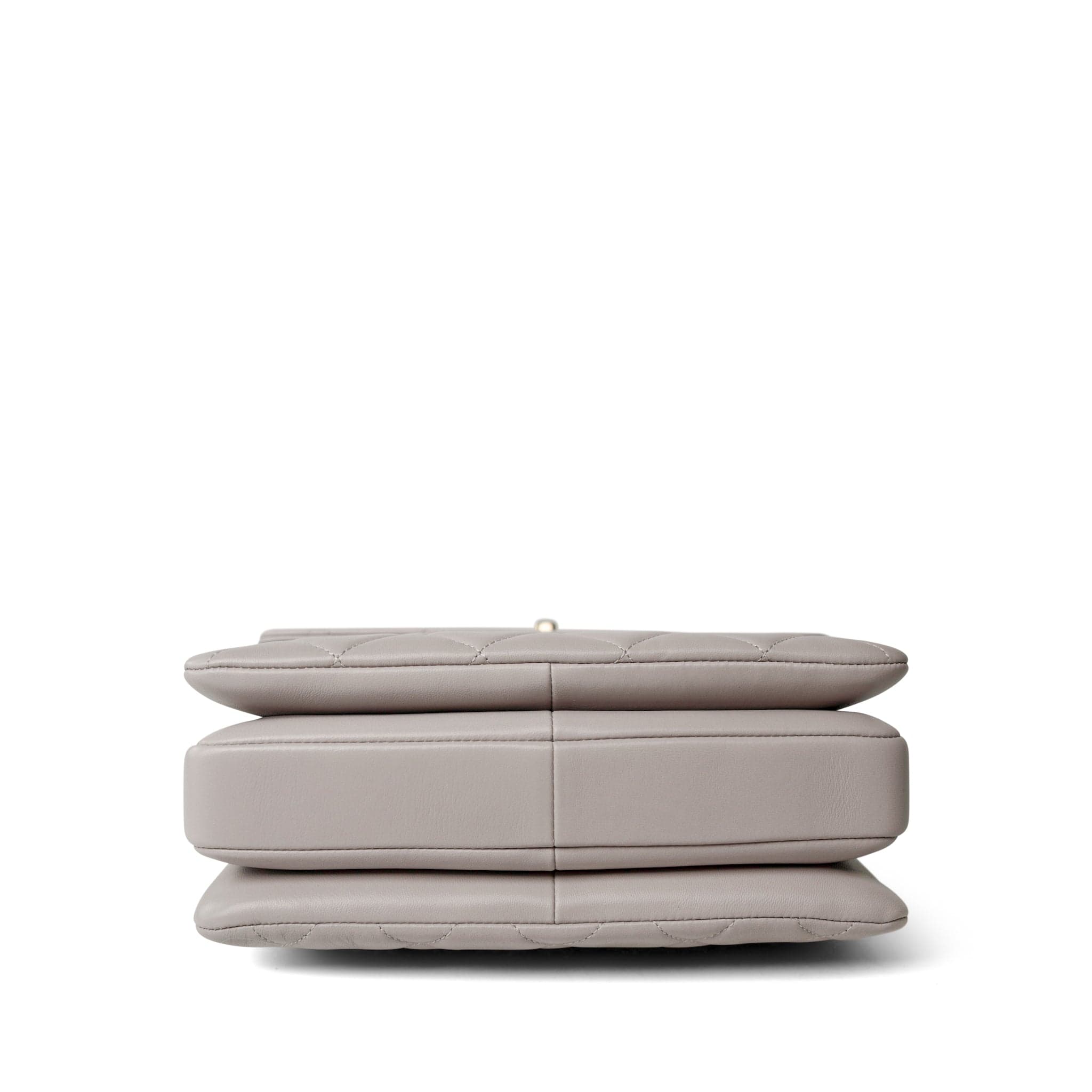 CHANEL Handbag Grey 22B Grey Lambskin Quilted Trendy CC Small Light Gold Hardware - Redeluxe