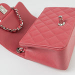 CHANEL Handbag Mini Square Pink Lambskin Quilted Flap SHW - Redeluxe