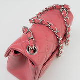 CHANEL Handbag Mini Square Pink Lambskin Quilted Flap SHW - Redeluxe