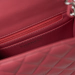 CHANEL Handbag Mini Square Pink Lambskin Quilted Flap SHW - Redeluxe