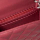 CHANEL Handbag Mini Square Pink Lambskin Quilted Flap SHW - Redeluxe