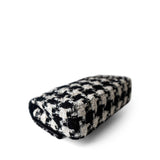 CHANEL Handbag Multicolor 20s Black White Houndstooth Tweed Quilted Classic Flap Medium Light Gold Hardware - Redeluxe