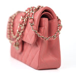 CHANEL Handbag Pink 18S Pink Caviar Quilted Classic Flap Small Light Gold Hardware - Redeluxe