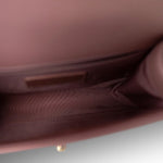 CHANEL Handbag Pink 20A Metallic Pink Calfskin Quilted Small Boy Bag Aged Gold Hardware - Redeluxe