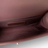 CHANEL Handbag Pink 20A Metallic Pink Calfskin Quilted Small Boy Bag Aged Gold Hardware - Redeluxe