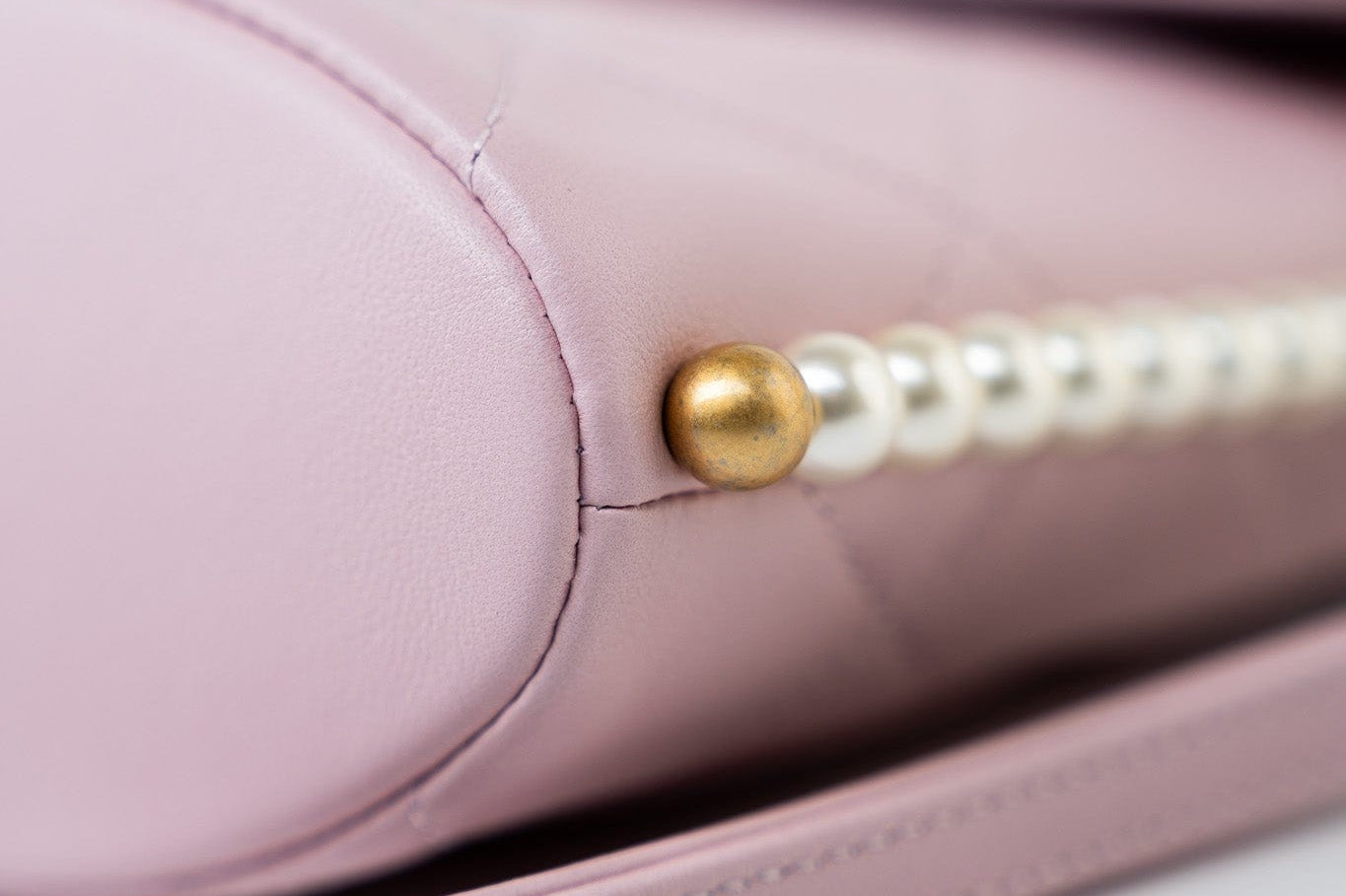 CHANEL Handbag Pink 21S Light Pink / Rose Clair Calfskin Quilted All About Pearls Small Hobo Bag - Redeluxe