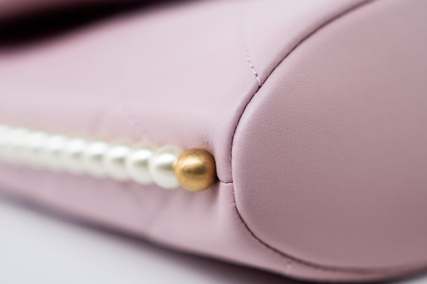 CHANEL Handbag Pink 21S Light Pink / Rose Clair Calfskin Quilted All About Pearls Small Hobo Bag - Redeluxe