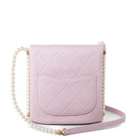 CHANEL Handbag Pink 21S Light Pink / Rose Clair Calfskin Quilted All About Pearls Small Hobo Bag - Redeluxe