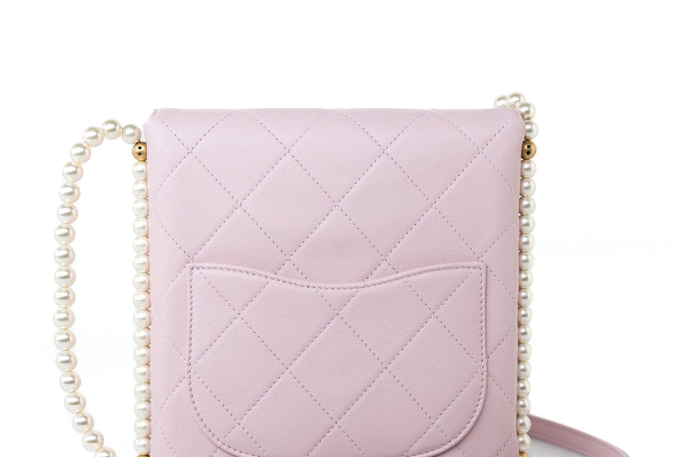 CHANEL Handbag Pink 21S Light Pink / Rose Clair Calfskin Quilted All About Pearls Small Hobo Bag - Redeluxe