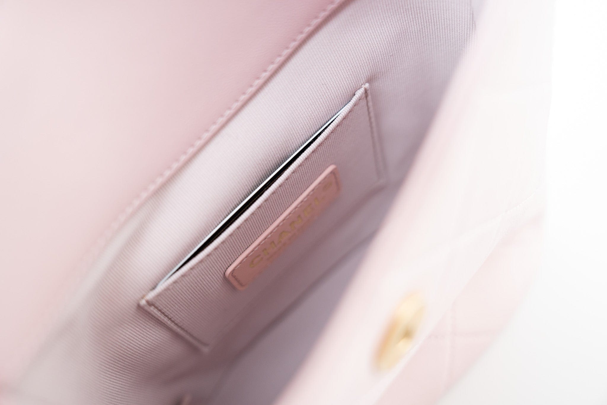 CHANEL Handbag Pink 21S Light Pink / Rose Clair Calfskin Quilted All About Pearls Small Hobo Bag - Redeluxe