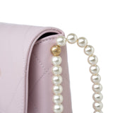 CHANEL Handbag Pink 21S Light Pink / Rose Clair Calfskin Quilted All About Pearls Small Hobo Bag - Redeluxe