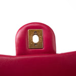 CHANEL Handbag Pink Mini Pearl Crush Fuchsia Lambskin Quilted Square Flap - Redeluxe