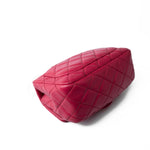 CHANEL Handbag Pink Mini Pearl Crush Fuchsia Lambskin Quilted Square Flap - Redeluxe