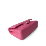 CHANEL Handbag Pink Pink Caviar Quilted Classic Flap Medium Light Gold Hardware - Redeluxe