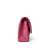 CHANEL Handbag Pink Pink Caviar Quilted Classic Flap Medium Light Gold Hardware - Redeluxe
