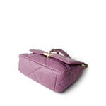 CHANEL Handbag Purple 20B Purple Goatskin Quilted 19 Flap Small Mixed Hardware - Redeluxe
