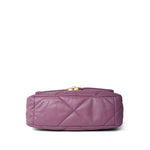 CHANEL Handbag Purple 20B Purple Goatskin Quilted 19 Flap Small Mixed Hardware - Redeluxe