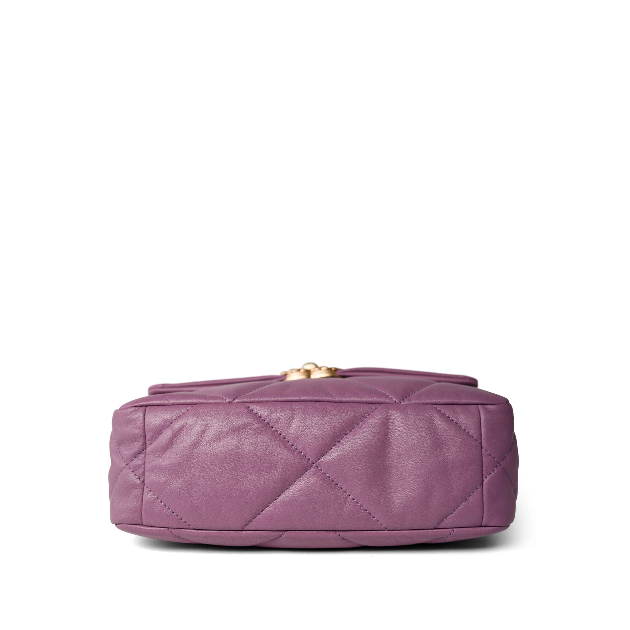 CHANEL Handbag Purple 20B Purple Goatskin Quilted 19 Flap Small Mixed Hardware - Redeluxe
