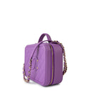 CHANEL Handbag Purple 20C Purple Caviar Quilted CC Medium Filigree Vanity Case - Redeluxe