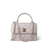 CHANEL Handbag Purple Lilac Lambskin Quilted Trendy CC Small Light Gold Hardware - Redeluxe