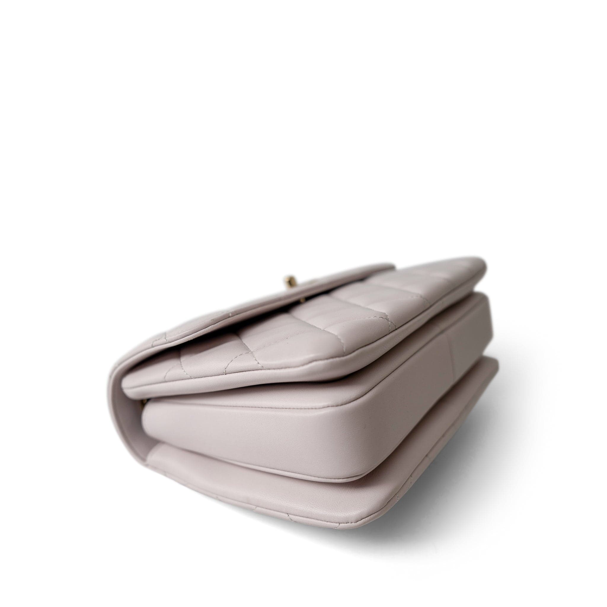 CHANEL Handbag Purple Lilac Lambskin Quilted Trendy CC Small Light Gold Hardware - Redeluxe