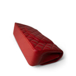 CHANEL Handbag red 21S Iridescent Red Classic Flap Medium Light Gold Hardware - Redeluxe