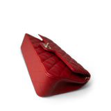 CHANEL Handbag red 21S Iridescent Red Classic Flap Medium Light Gold Hardware - Redeluxe