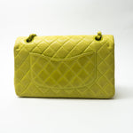 CHANEL Handbag Vintage Neon Green Lambskin Quilted Classic Flap Medium - Redeluxe