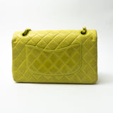 CHANEL Handbag Vintage Neon Green Lambskin Quilted Classic Flap Medium - Redeluxe